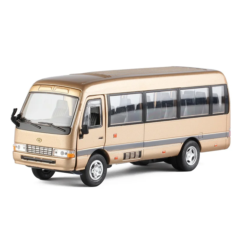 

High quality 1:32 Toyota Coaster bus alloy model,simulation metal casting sound and light pull back luxury model,free shipping