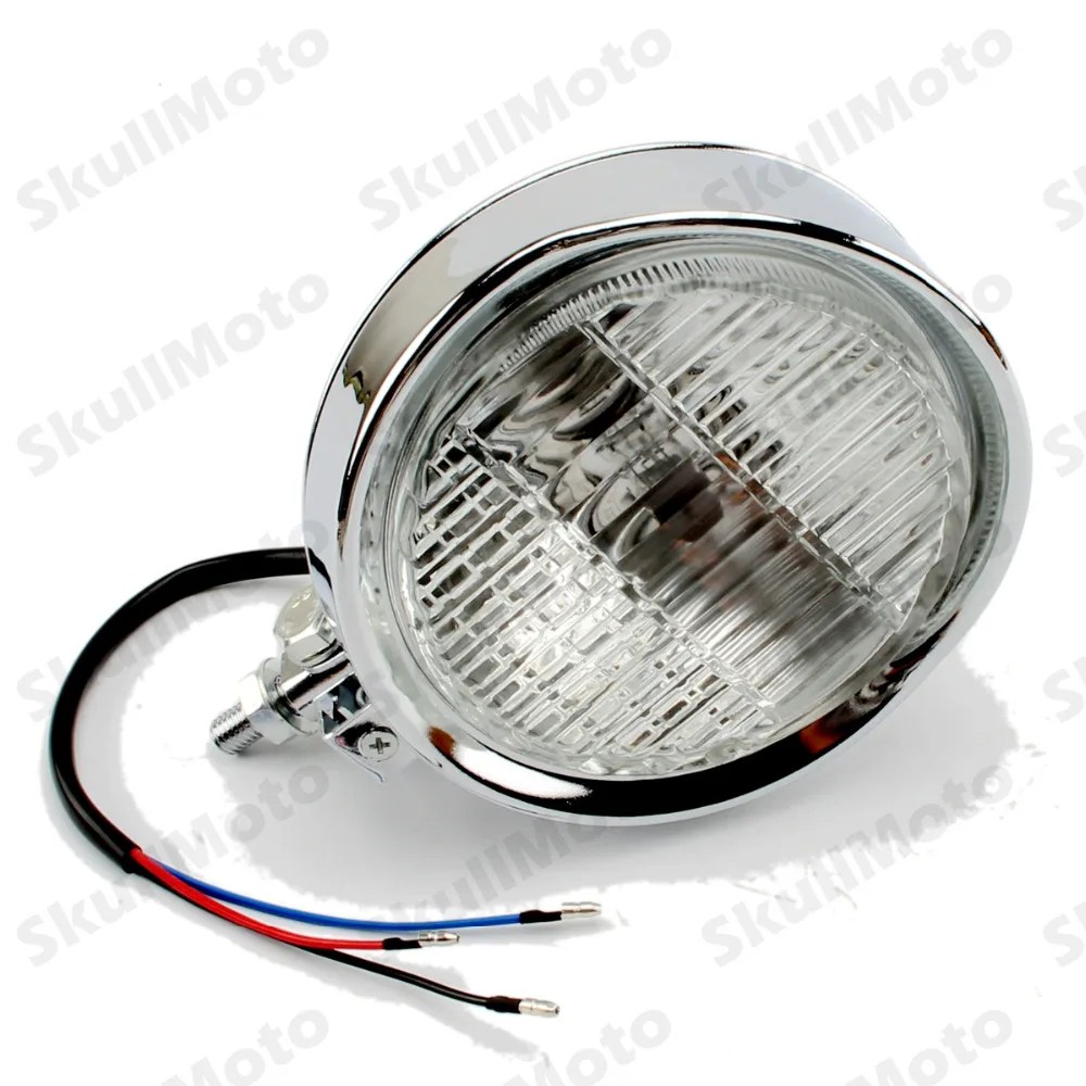 Buy 5.8" Chrome Clear Motorcycle Headlight Visor H4