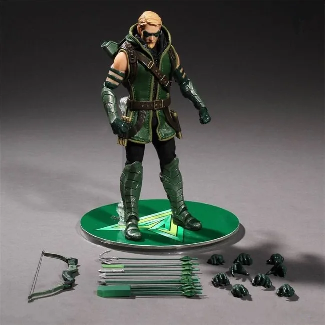 MEZCO DC COMICS Green Arrow 1/12 Scale PVC Action Figure Collectible Model Toy 17cm