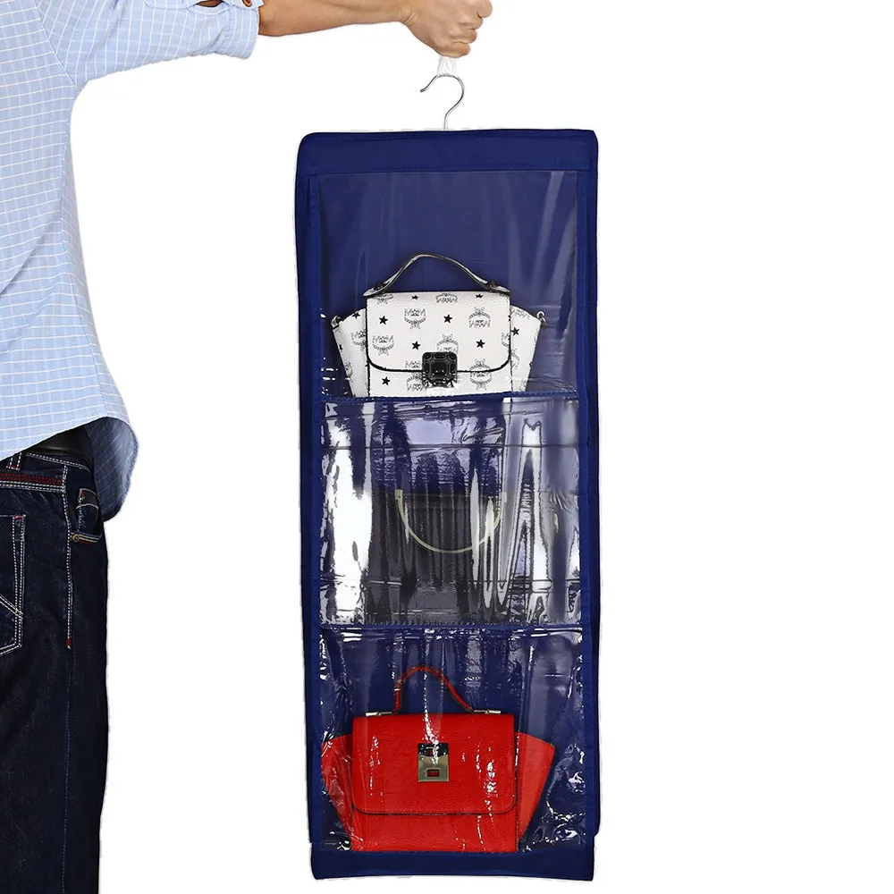 Buy 6 Pockets Hanging Closet Handbag Holder Storage