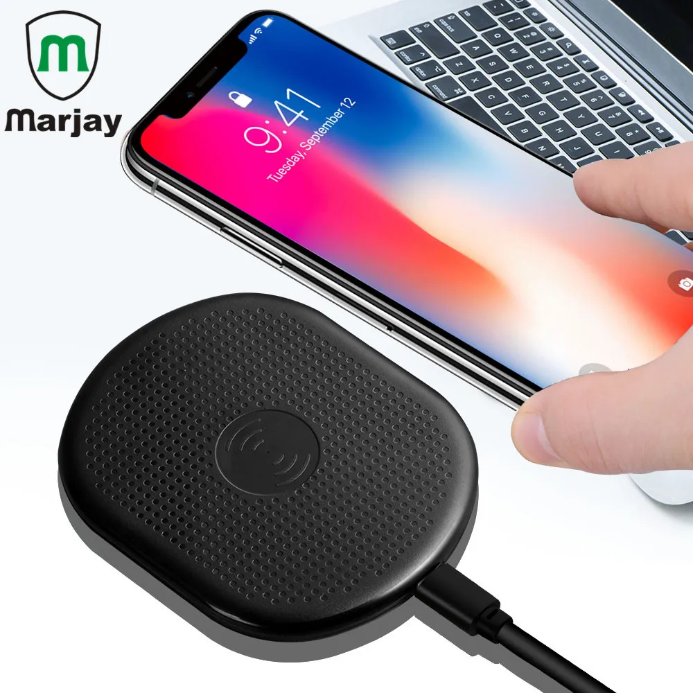 Marjay 5V 2A Wireless Charger for Samsung Galaxy S8 S9 S7 USB Qi
Wireless Charger for iPhone 8 X 8 Plus Wireless Charging Pad