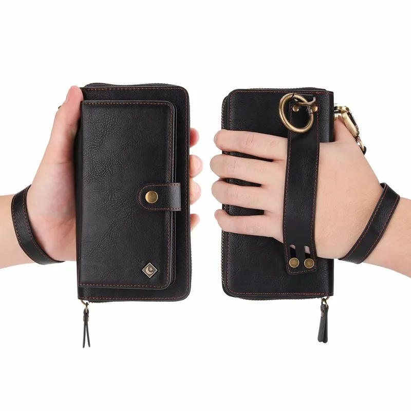 Purse Wristlet Phone Case For coque huawei p30 pro lite nova4e Funda Etui Luxury Leather Protective Wallet Phone Shell Cover bag