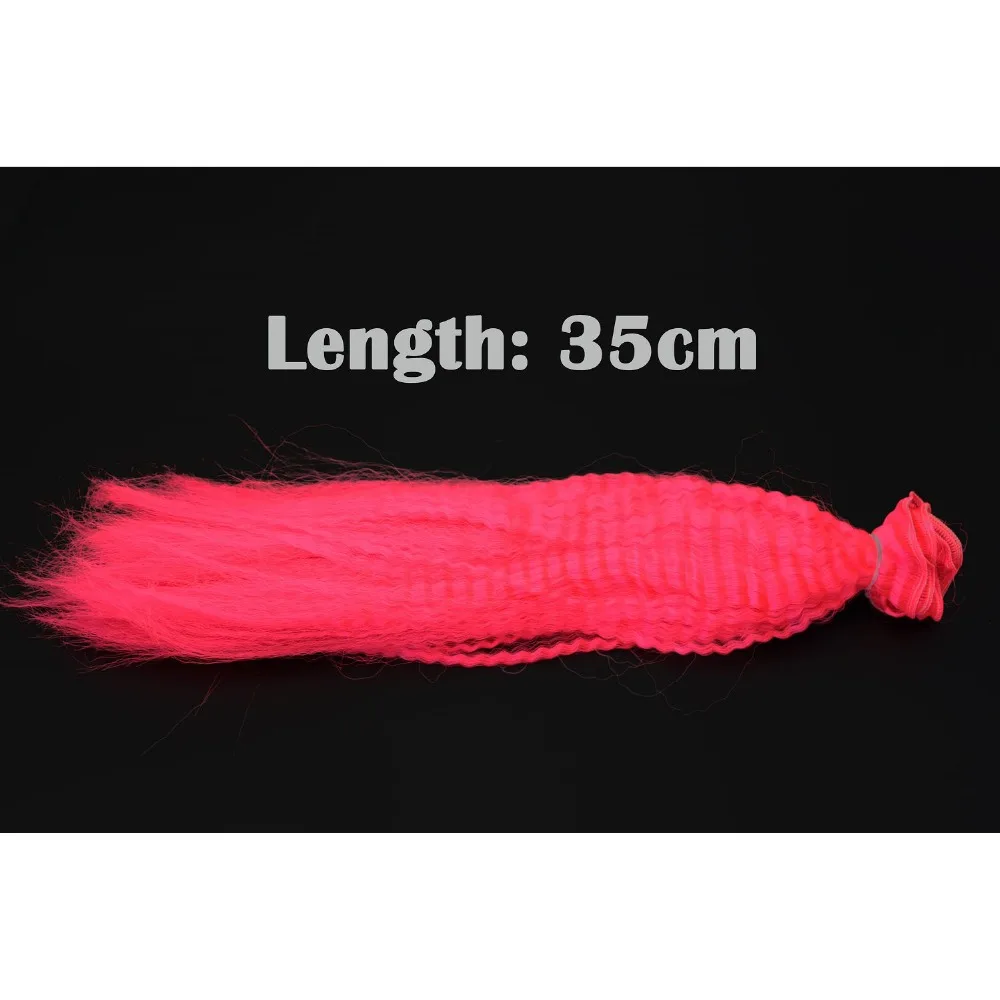 8 Colors Long Crimped Kinky Synthetic Fiber Clouser Minnow Fly Tying Materials 