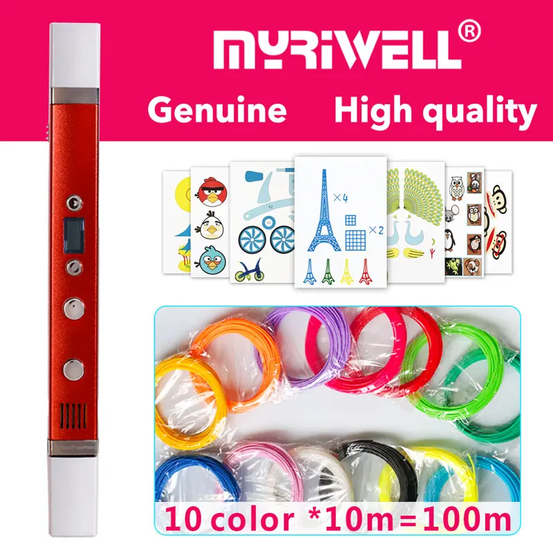 

myriwell 3d pen 3d pens,LED display,USB Charging,3 d pen3d model Smart3d printer pen-3d magic penChildren giftspen 3 d pens