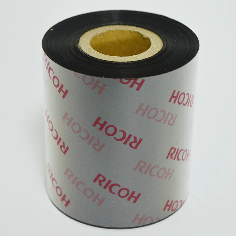 110mm*300m Original RICOH resin ribbon for barcode printer to printing jewelry labels provide custom other size and color ribbon
