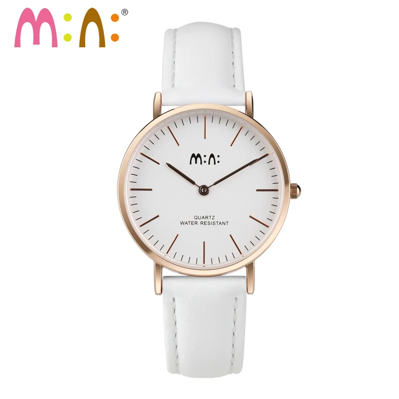Reloj Mujer M N Women Luxury Brand Waterproof DW Style Watches Ladies Leather Black Gold Quartz 2