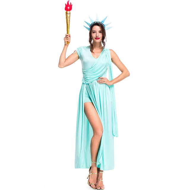 Umorden Colonial 4th of July Costumes Blue Sexy Statue of Liberty ...
