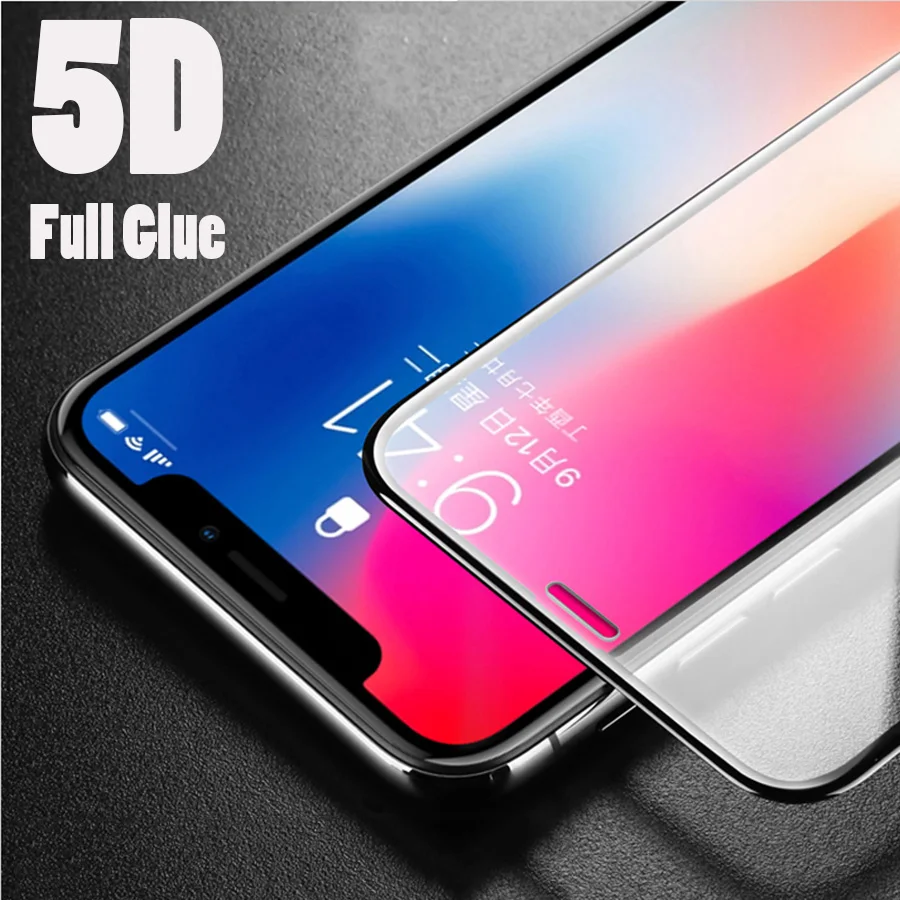 

5D Protective For iPhone 6 7 8 6 6S 7 8 Plus XR XS Max screen protector glass