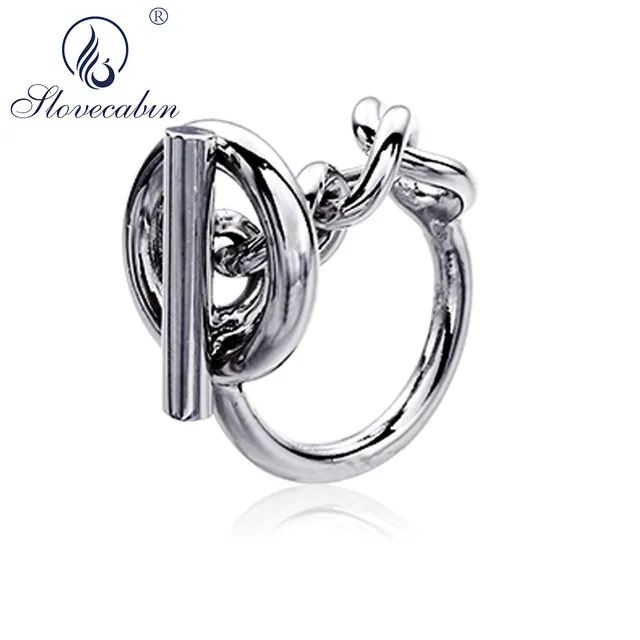 Slovecabin Vintage Men Jewelry Authentic 925 Sterling Silver Lock Wedding Rings Slovecabin Vintage Men Jewelry Authentic 925 Sterling Silver Lock Wedding Rings