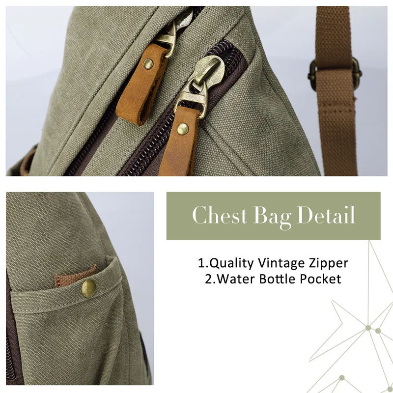 Crossbody Backpack Davidnile Canvas Sling Bag Davidnile Canvas