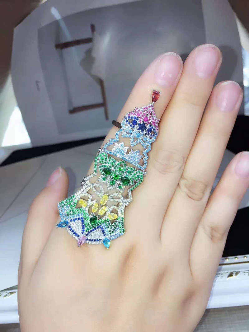 Be 8 стиль креативные очаровательные подвижные кольца разноцветные кольца Свадебные Роскошные ювелирные изделия для женщин R101