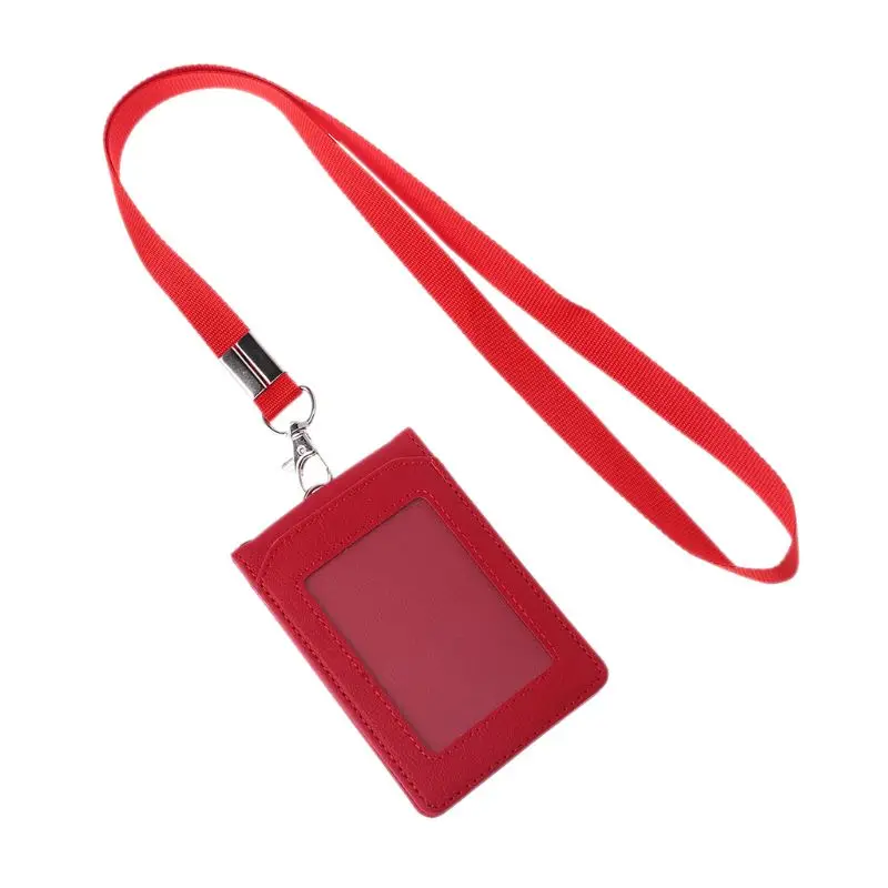 Модные Кожаные Бизнес ID Card лента-держатель для бейджей карты Чехол Органайзер Сумка