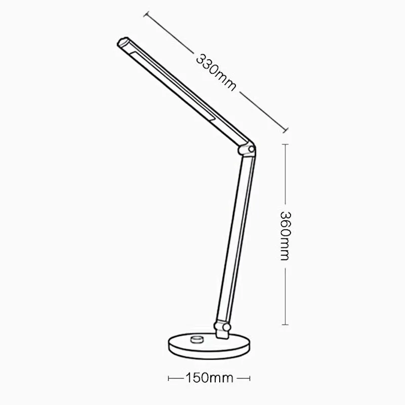 Светодиодный светильник, настольный, заряжаемый от USB, 36 светодиодный s, настольная лампа, 6 Вт, вращающийся, плавный, с регулируемой яркостью, складной светильник для чтения, для работы, учебы