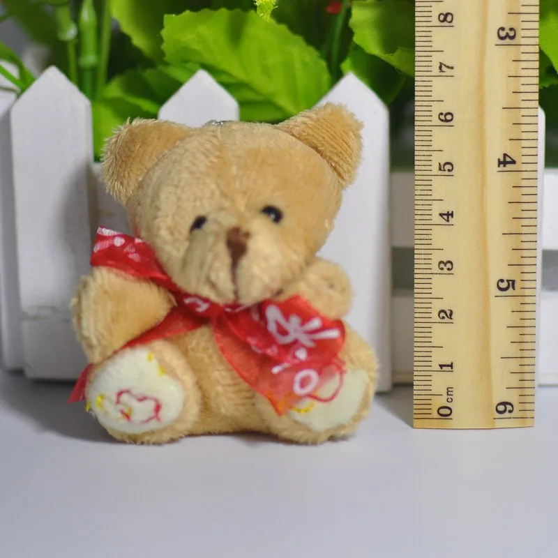 6CM silk scarf plush teddy bear 1