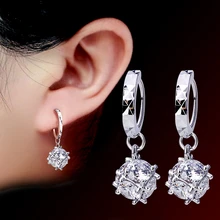NEHZY – bijoux en argent sterling 925 pour femmes, boucles d'oreilles en zircone cubique, ornement, modèles féminins, fenêtre en sucre, mode