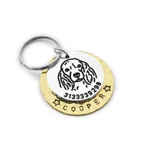 Пользовательские щенок кокер собака спаниеля бирка, собачий жетон с гравировкой, домашний питомец с индивидуальной надписью идентификационная бирка, для домашних животных, ювелирное изделие, для собак, ювелирные изделия, щенок кокер собака спаниеля идентификационная бирка