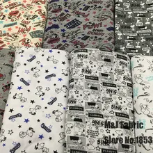 100*180 см хлопчатобумажная трикотажная ткань с мультяшной собакой для шитья своими руками, Лоскутная Одежда для маленьких мальчиков, куртка, рубашка