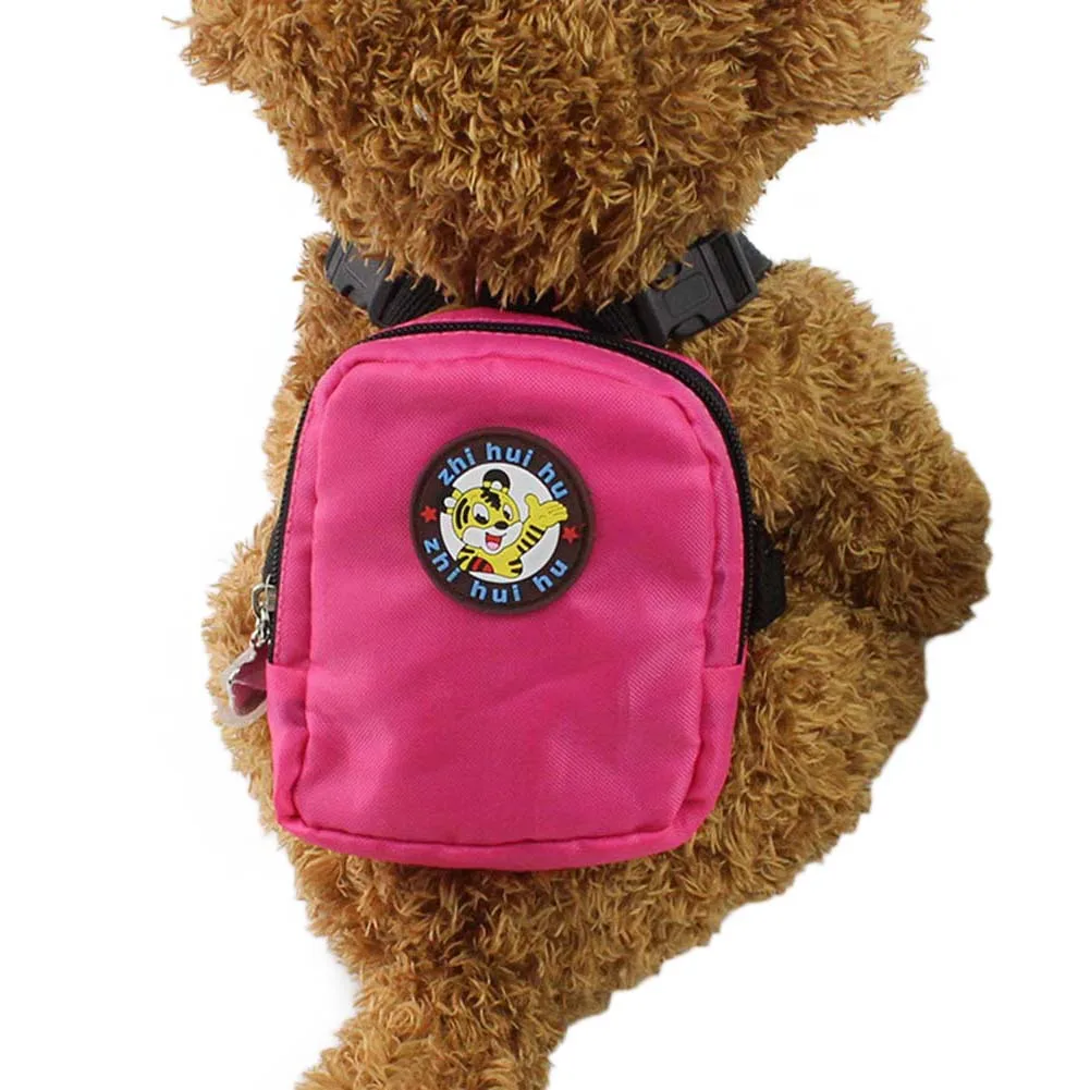 Dog Backpack Harness Leash Mini Bag Dog Harness Puppy Collar Chest