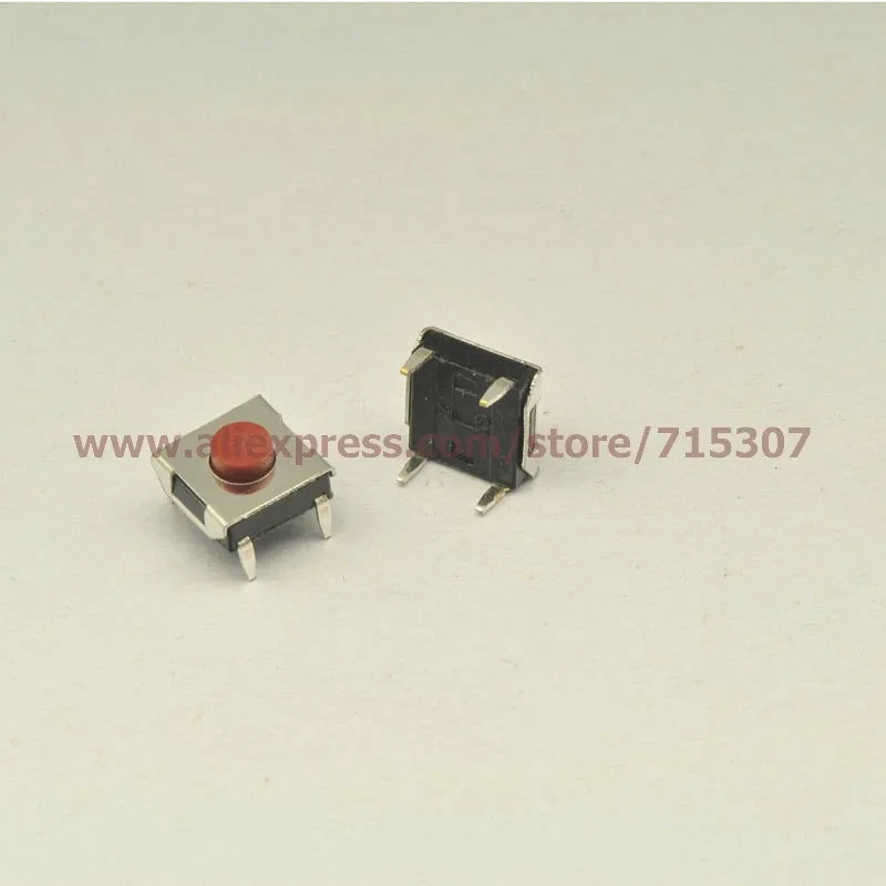 6x6x3.1MM micro switch dip 4pins red waterproof copper head