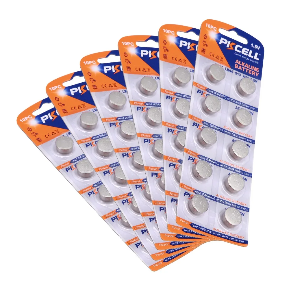 150 pcs Alkaline Button Battery 1.5V AG13 LR44 Battery SR44 L1154 357 A76 Button Cell Batteries