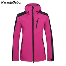 NaranjaSabor зимние женские флисовые куртки с капюшоном, Женские ветровки, верхняя одежда, пальто для бега, женская брендовая одежда