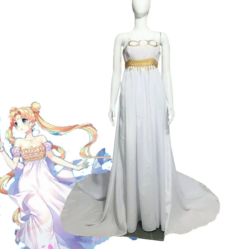 

Princess Serenity Dress Sailor MoonTsukino Usagi Cosplay Costume Wedding Formal Dress Halloween Carnival Uniforms Custom Made
