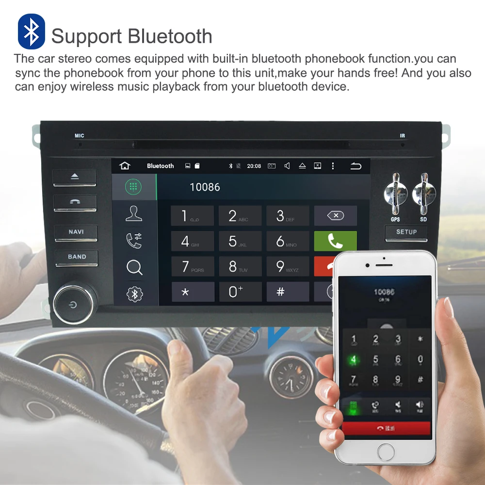 Excellent Support Apple Carplay Android 9.0 Car GPS DVD Multimedia Player For Porsche Cayenne 2003-2010 Auto radio Navigation Stereo 64G 1