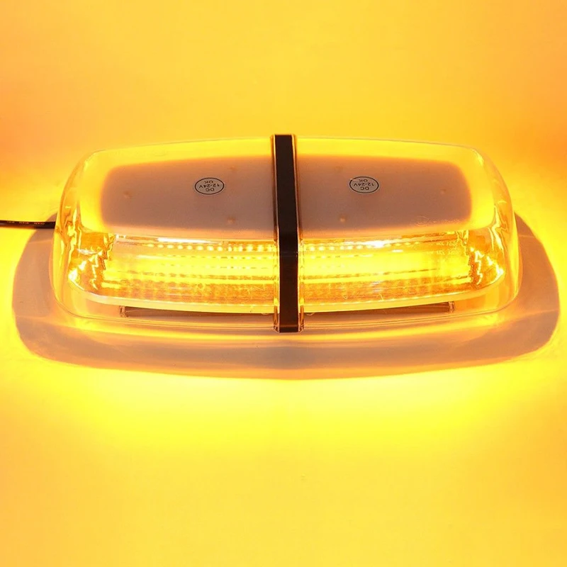 

72 SMD LED Car Roof Emergency Beacon Light Strobe Warning Flashing Lamp Yellow