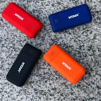 

XTAR PB2 LED USB Apply to 3.6V/3.7V unprotected Li-ion/IMR/INR/ICR 18650 batteries Protable charger with power Bank function