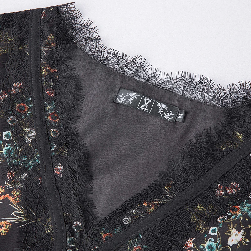 TAOYIZHUAI осеннее Новое поступление длинное женское платье в стиле пэчворк шифоновое платье с v-образным вырезом и длинными рукавами с цветочным принтом 11652