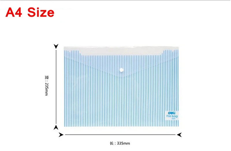 10 шт./партия Deli 5630 5506 5631 файл сумка карман с кнопкой эластичная застежка папка Документы карман A4 размер