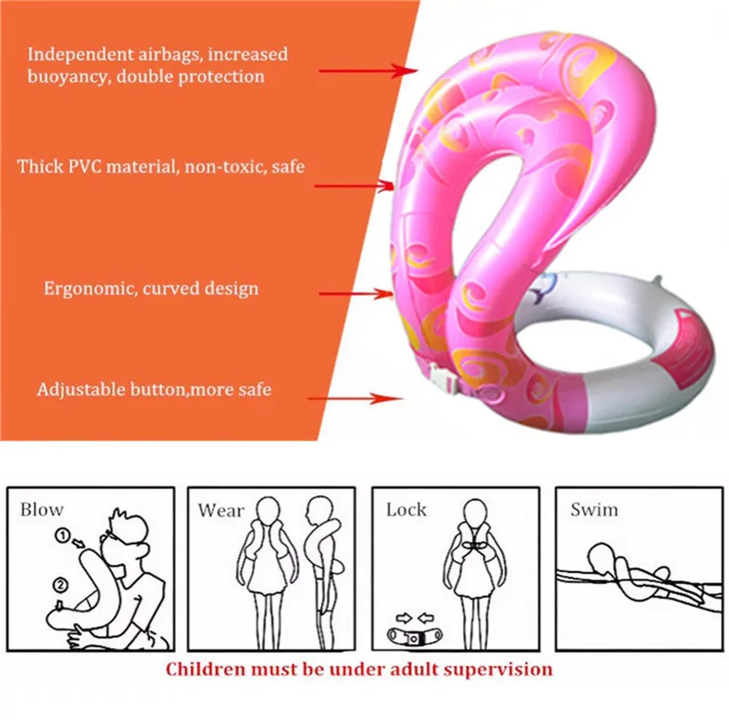 Летний детский бассейн двойные подушки безопасности Детские Кольца для плавания надувные поплавок Фламинго сиденье лодка