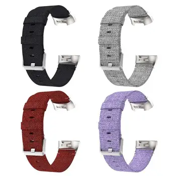 

vanpower Smart Watch Strap for Fitbit Charge 3 Smart Bracelet Replacement Band Canvas Nylon Men Women Smartwatch Accessories