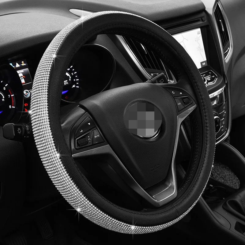 Стразы для автомобильных кожаных чехлов на руль прозрачная крышка аксессуары