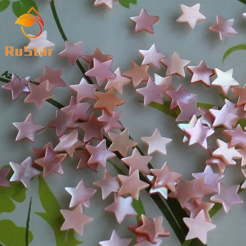 

50pcs/lot 7mm Wholesale Pink Natural Star Mother of Pearl shell for DIY Jewelry Pink Star MOP Pearl shell for Earings