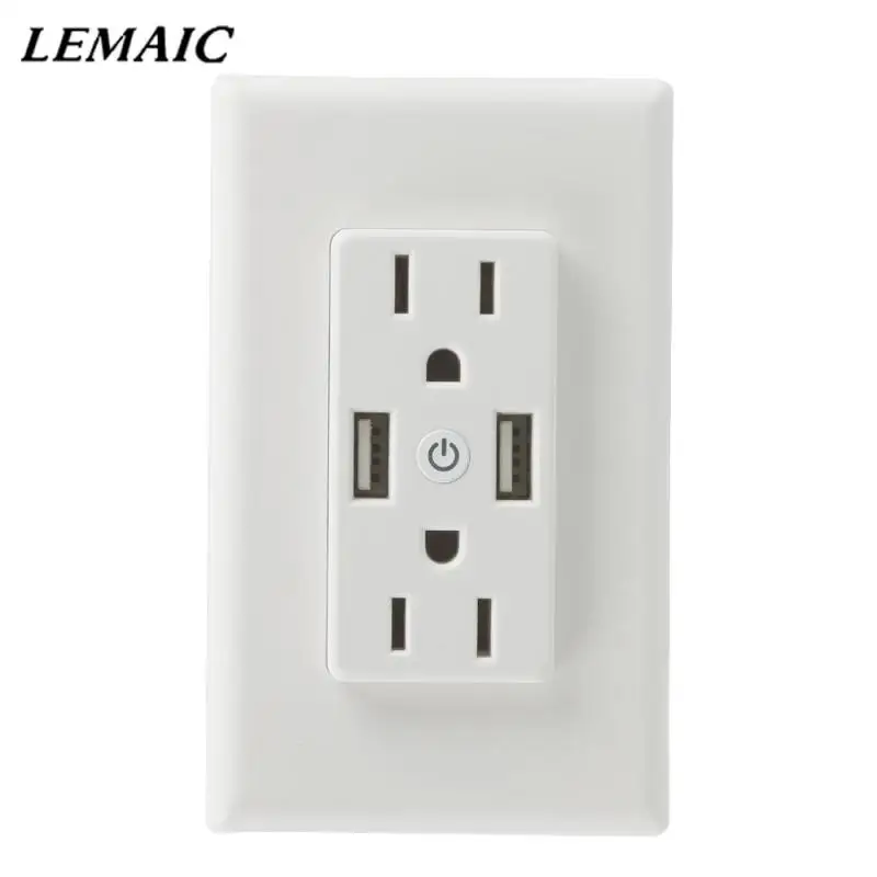 

WiFi Smart Socket Smart Wall Plug 2 AC Outlets 2 USB Output App Remote Control Appliances Work With Smart Alexa Google Home
