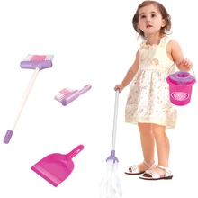 Дети 5 шт. мини моделирование пластик чистящий инструмент Метла/швабра/ведро/совок домашние чистые ролевые игры игрушки
