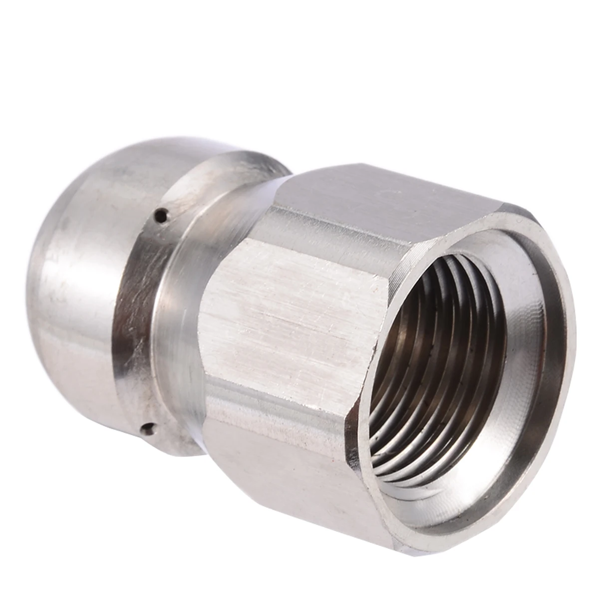 New 1/2''F Pressure Nozzle Washer Drain Sewer Dredge Cleaning Pipe Nozzle Jetter Stainless Steel 5 Jet Rotary Nozzles
