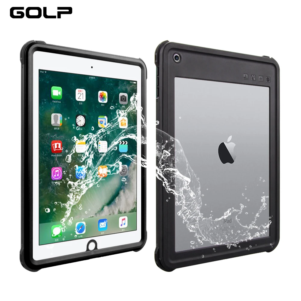 

Waterproof Case for iPad Pro 9.7 2016 2017 case GOLP Thin Transparent Waterproof Shockproof Cover for iPad 9.7 2018 case