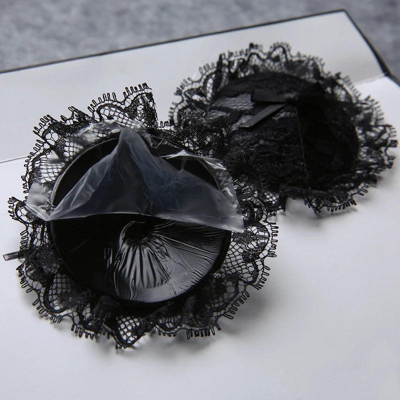 

1 Pair Milk Paste Women Tassel Sequin lace Paste Silicone Heart Shaped Breast Nipple Cover Chest Paste Sexy Products