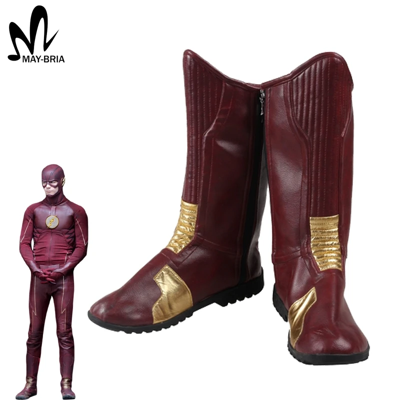 The Flash Barry Allen cosplay boots superhero Flash cosplay accessory