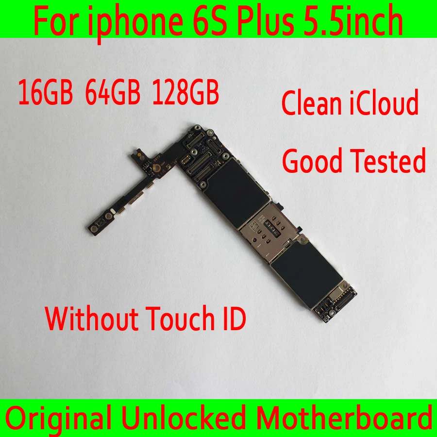 

For iPhone 6S Plus 5.5 inch Motherboard Unlock Mainboard Without Touch ID Full Function 100% Original IOS Installed Logic Board