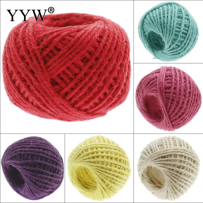 

YYW 2017 8 Color 25M Hemp Hessian Twine String Cord Gift Wrap Craft Knitting Wool String Sewing Accessories