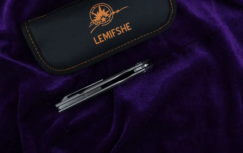 LEMIFSHE L98 M390 лезвие карманный складной нож ручка из титанового сплава керамический шариковый подшипник Флиппер Ножи EDC походный рыболовный нож