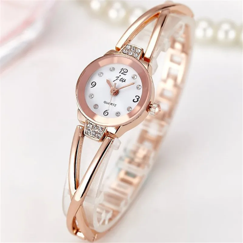 cheap 2019 Fashion Rhinestone Watch Women Luxury Brand Stainless Steel strap watches Ladies Quartz Dress Watches reloj mujer Clock skm