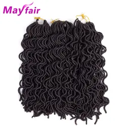 MAYFAIR 3 упаковки/партия искусственные Locs крючком волосы 20 дюйм(ов) 24 Корни/упаковка волна Faux Locs пакеты волос синтетические волосы г/упак. 100