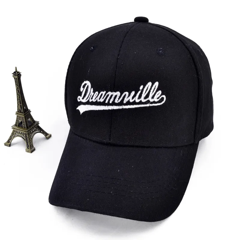 Dreamville Кепка на заказ, неструктурная Черная кепка для папы, унисекс, Повседневная бейсбольная кепка с буквой s, регулируемая Спортивная Кепка