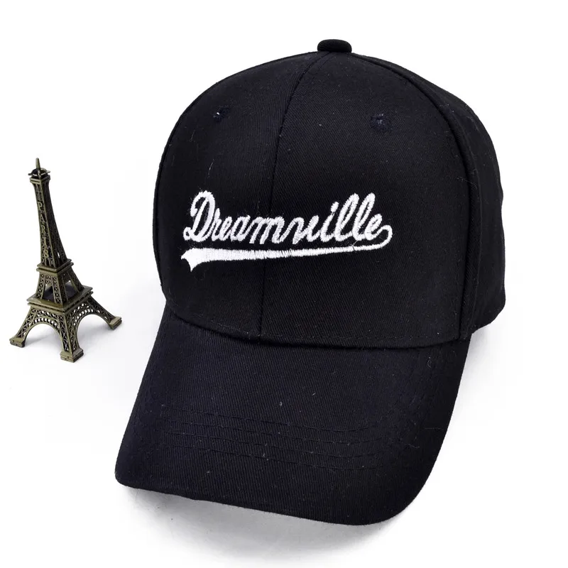 

Dreamville cap Custom Unstructured Black Dad Hat Unisex Casual Baseball Caps Letter Adjustable sports hat