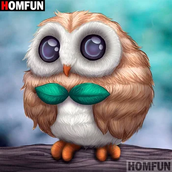 

HOMFUN Full Square/Round Drill 5D DIY Diamond Painting "Cartoon owl" 3D Diamond Embroidery Cross Stitch Home Decor A19923
