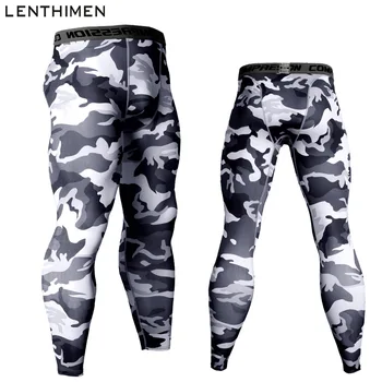 

Brand Running Tights Mens Joggers Compression Pants Camouflage Skinny Leggings Men Run Jogging Pants Gym Training Sport Trousers